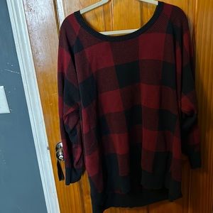Torrid sweater red checker sweater